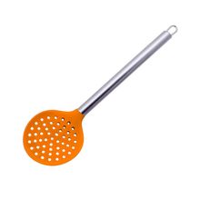 ESCUMADEIRA DE SILICONE LARANJA EMBORRACHADO E INOX