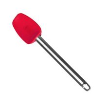 ESPÁTULA DE SILICONE VERMELHO EMBORRACHADO E INOX