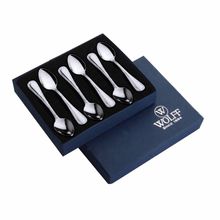 Colher Para Café Croisé 6 Peças Em Prata