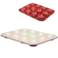 Forma Para 12 Cupcakes Com Revestimento Cerâmico 35,5x27cm