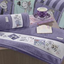 JOGO TOALHA SOFT KIDS ROXO MENINAS POP STAR 2 PEÇAS