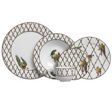 APARELHO DE JANTAR PARROTS EM CERÂMICA 30 PEÇAS