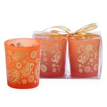 PORTA VELA LARANJA 2 PEÇAS