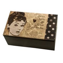 CAIXA RETANGULAR  AUDREY HEPBURN PEQUENA