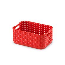 Caixa Plástica Com Alça N 1 Rattan 520ml Vermelho