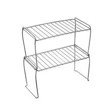 Prateleira Multiuso Empilhável Cromada Conjunto Com 2 Peças