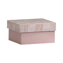 Caixa Quadrada Priscila Médio Rosa Milenial 21x6x21cm