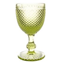 CONJUNTO COM 6 TAÇAS DE ÁGUA BICO DE JACA VERDE