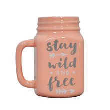 Pote De Cerâmica Decorativo Painted Wild Rosa 10,4x8cm