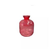 GARRAFA DE VIDRO EMBOSSED BIKE VERMELHA