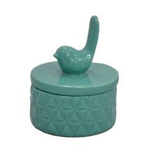 POTICHE DE CERÂMICA LITTLE BIRD VERDE 6,8X6,8X8,5CM