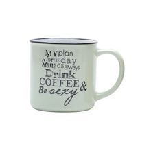 Caneca De Porcelana Verde Motive 250ml