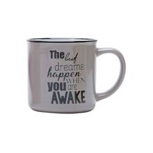 Caneca De Porcelana Cinza Motive 250ml