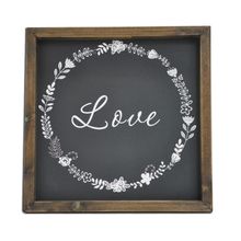 Painel Love Com Moldura 30x30cm