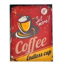 Painel Coffee Retrô Colorido 30x40cm