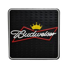 PORTA COPOS DE BORRACHA QUADRADO BUDWEISER PRETO