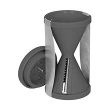 Fatiador De Legumes Espiral Preto Em Inox 13x7cm