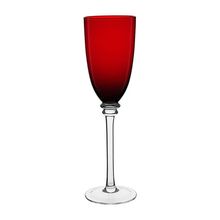 TAÇAS DE CHAMPAGNE AMORA 300ML 6 PEÇAS VERMELHO E TRANSPARENTE