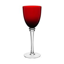 TAÇAS DE VINHO AMORA 300ML 6 PEÇAS VERMELHO E TRANSPARENTE