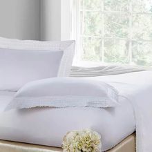 Jogo Lencol Queen Mini Check Branco 300f 2,50mx2,60m