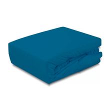 Lençol Avulso Casal Com Elástico Petróleo Malha 1,40x1,90x30