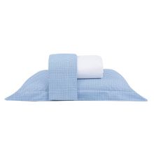 Jogo Lençol Casal Blue Chess 200f 2,20mx2,50m