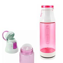 GARRAFA SQUEEZE 400ML COM ALÇA E TRAVA ROSA