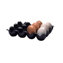 PORTA OVOS PRETO 19,5X15CM ACRÍLICO YY221BA