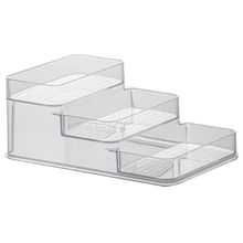 Organizador Diamond Triplo 26x16x10cm Cristal