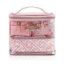 KIT DE NECESSAIRE COM 4 PEÇAS DIAMANTES ROSE ABC17381