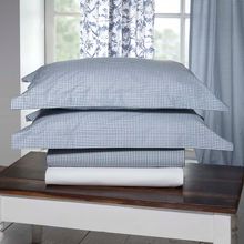 JOGO DE LENÇOL KING BLUE CHESS 200 FIOS