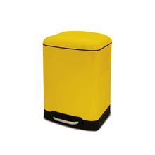 LIXEIRA COM PEDAL MODERN AMARELA 6L