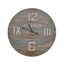 RELÓGIO DECORATIVO DE PAREDE EM MADEIRA 58CM