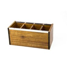 PORTA CONTROLE DE MADEIRA E METAL COM 4 LUGARES