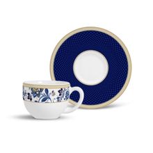 XÍCARA DE CHÁ FLAT CLASSIC BLUE JOGO 6 PEÇAS