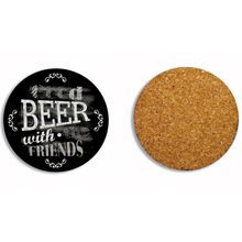 SUPORTE PARA COPOS EM MDF DIGITAL BEER WITH FRIENDS 9,7CM