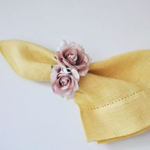 ARGOLA PARA GUARDANAPO ROSA ROSÊ 4 UNIDADES