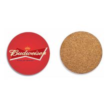 SUPORTE PARA COPOS EM MDF DIGITAL BUDWEISER LOGO 9,7CM