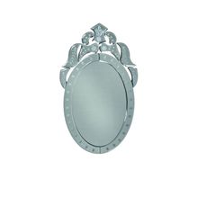 ESPELHO VENEZIANO OVAL COM BORDA TRABALHADA 28,5X50CM