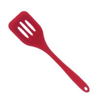 ESPÁTULA VAZADA DE SILICONE VERMELHO 30X7CM