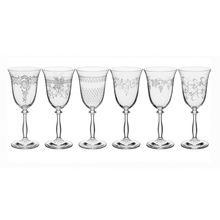 TAÇAS DE ÁGUA ROYAL DECORADO 6 PEÇAS 350ML