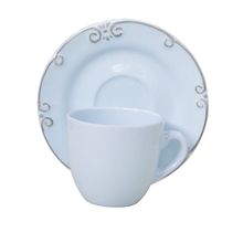 Xícara De Chá Lace Azul 250ml Jogo Com 6 Peças