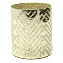 VASO CILÍNDRICO DE VIDRO DECORADO 15X18CM