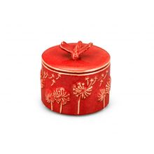 CAIXA VINHO E CREME FLORES 11X12CM