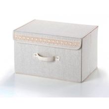 CAIXA RENDINHA COM TAMPA CREME 38X25X25CM