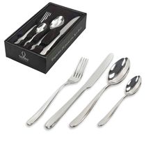 Faqueiro Wow 24 Peças Em Aço Inox Liso