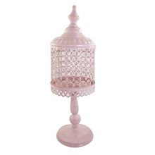 CANDELABRO ROSA DE METAL MODELO RETRÔ 0877