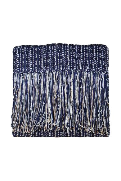 Manta Peseira Queen Tressê Marinho 60X240cm Naturalle