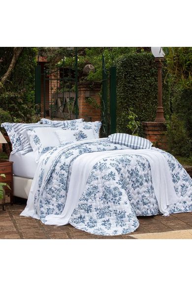 Jogo de Cama King Mary's Rose 100% Algodão 300 Fios Acetinados 04 peças